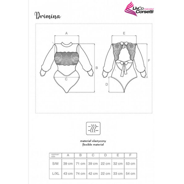 LIVCO CORSETTI FASHION - BODY DRIMINA LC90690 BLEU MARINE L/XL-LIVCO CORSETTI BODIES-sextoys-lingerie-bdsm-hygiène-sexshop