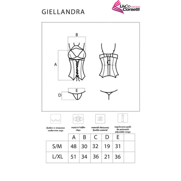 LIVCO CORSETTI FASHION - COLLECTION GIELLANDRA FOR THE SENSES CORSET + CULOTTE NOIR-LIVCO CORSETTI SETS-sextoys-lingerie-bdsm-hygiène-sexshop