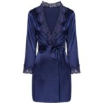 LIVCO CORSETTI FASHION – JACQUELINE LC 90249 ROBE DE CHAMBRE + CHEMISE + CULOTTE BLEU MARINE L/XL