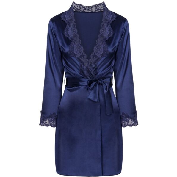 LIVCO CORSETTI FASHION - JACQUELINE LC 90249 ROBE DE CHAMBRE + CHEMISE + CULOTTE BLEU MARINE L/XL-LIVCO CORSETTI SETS-sextoys-lingerie-bdsm-hygiène-sexshop
