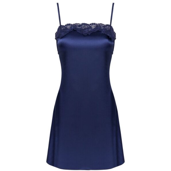 LIVCO CORSETTI FASHION - JACQUELINE LC 90249 ROBE DE CHAMBRE + CHEMISE + CULOTTE BLEU MARINE L/XL-LIVCO CORSETTI SETS-sextoys-lingerie-bdsm-hygiène-sexshop