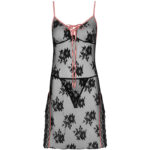 LIVCO CORSETTI FASHION – KARONIN LC 90628 CHEMISE + CULOTTE NOIR L/XL