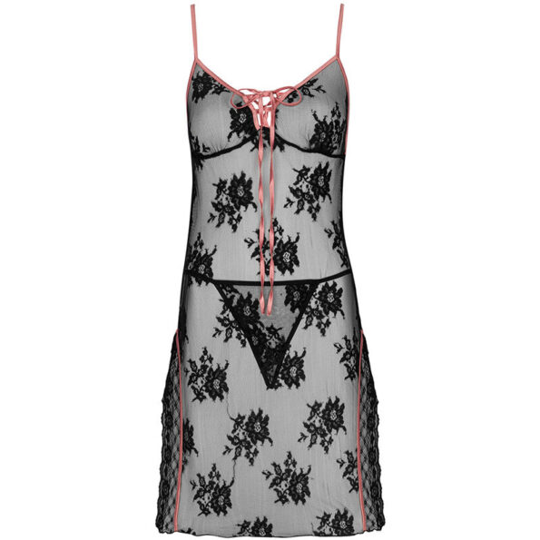 LIVCO CORSETTI FASHION - KARONIN LC 90628 CHEMISE + CULOTTE NOIR L/XL-LIVCO CORSETTI SETS-sextoys-lingerie-bdsm-hygiène-sexshop