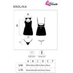 LIVCO CORSETTI FASHION – KROLINA LC 90734 CHEMISE + STRING NOIR L/XL