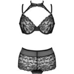 LIVCO CORSETTI FASHION – LINERA FOR THE SENSES COLLECTION SOUTIEN-GORGE + CULOTTE NOIR L/XL