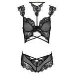 LIVCO CORSETTI FASHION – PALMENOM LC 90614 SOUTIEN-GORGE + CULOTTE NOIR L/XL