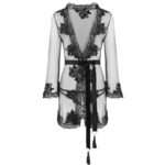 LIVCO CORSETTI FASHION – ROBE DE CHAMBRE + CULOTTE HERINA LC XG056 NOIR TAILLE UNIQUE