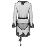 LIVCO CORSETTI FASHION – ROBE DE CHAMBRE + CULOTTE HERINA LC XG056 NOIR TAILLE UNIQUE