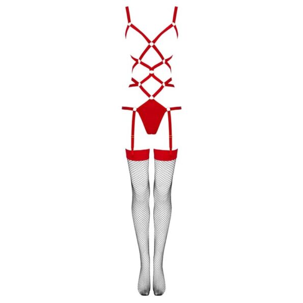 LIVCO CORSETTI FASHION - THIARA LC 20213 ENSEMBLE CORPS + BAS ROUGE S/M-LIVCO CORSETTI SETS-sextoys-lingerie-bdsm-hygiène-sexshop