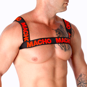 MACHO - HARNAIS DOUBLE ROUGE-MACHO UNDERWEAR-sextoys-lingerie-bdsm-hygiène-sexshop