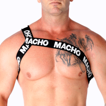 MACHO - HARNAIS ROMAIN BLANC S/M-MACHO UNDERWEAR-sextoys-lingerie-bdsm-hygiène-sexshop