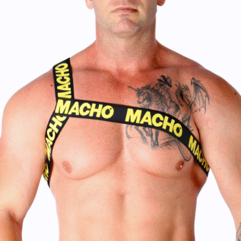 MACHO - HARNAIS ROMAIN JAUNE L/XL-MACHO UNDERWEAR-sextoys-lingerie-bdsm-hygiène-sexshop