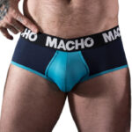 MACHO - MS26A SLIP BLEU/BLEU L-MACHO UNDERWEAR-sextoys-lingerie-bdsm-hygiène-sexshop