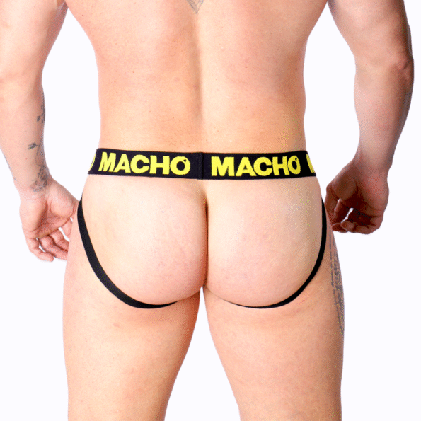 MACHO - MX25A JOCK LYCRA JAUNE M-MACHO UNDERWEAR-sextoys-lingerie-bdsm-hygiène-sexshop