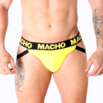 MACHO - MX25A JOCK LYCRA JAUNE XL-MACHO UNDERWEAR-sextoys-lingerie-bdsm-hygiène-sexshop
