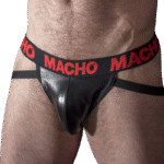 MACHO - MX25RC JOCK CUIR ROUGE L-MACHO UNDERWEAR-sextoys-lingerie-bdsm-hygiène-sexshop