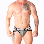 MACHO – MX27GR JOCK CUIR GRIS BEIGE M
