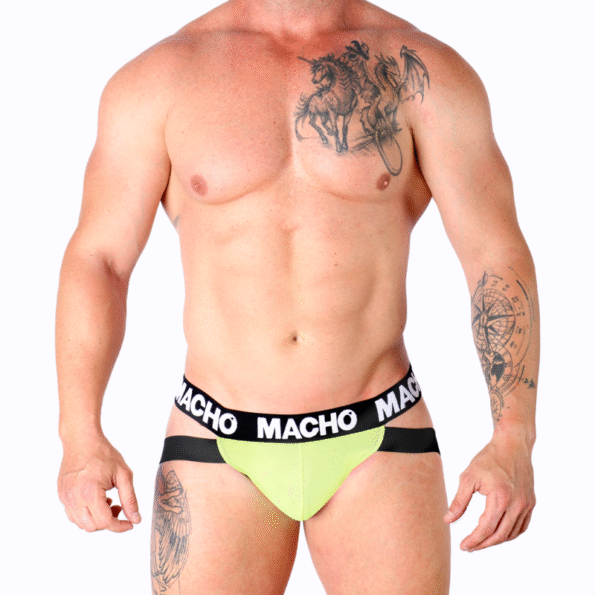 MACHO - MX28FA JOCK JAUNE S-MACHO UNDERWEAR-sextoys-lingerie-bdsm-hygiène-sexshop