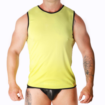 MACHO - T-SHIRT JAUNE S/M-MACHO UNDERWEAR-sextoys-lingerie-bdsm-hygiène-sexshop