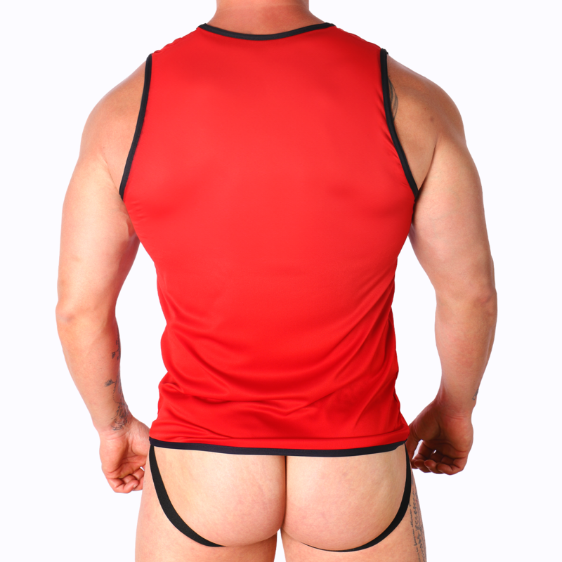 MACHO - T-SHIRT ROUGE S/M MACHO - T-SHIRT ROUGE S/M-MACHO UNDERWEAR-sextoys-lingerie-bdsm-hygiène-sexshop