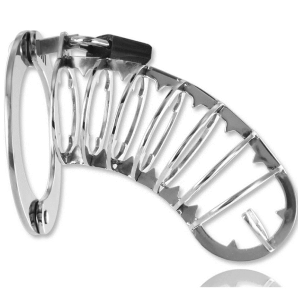 METAL HARD - CAGE  PÉNIS AVEC SERRURE DE SÉCURITÉ 14 CM-METAL HARD-sextoys-lingerie-bdsm-hygiène-sexshop