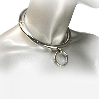 METAL HARD - COLLIER BDSM AVEC ANNEAU 18CM-METAL HARD-sextoys-lingerie-bdsm-hygiène-sexshop