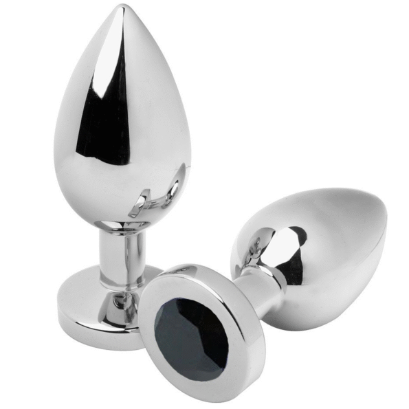 METAL HARD - PLUG ANAL DIAMANT NOIR PETIT 5.71CM-METAL HARD-sextoys-lingerie-bdsm-hygiène-sexshop