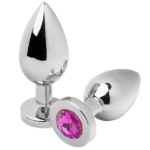 METAL HARD - PLUG ANAL DIAMANT ROSE PETIT 5