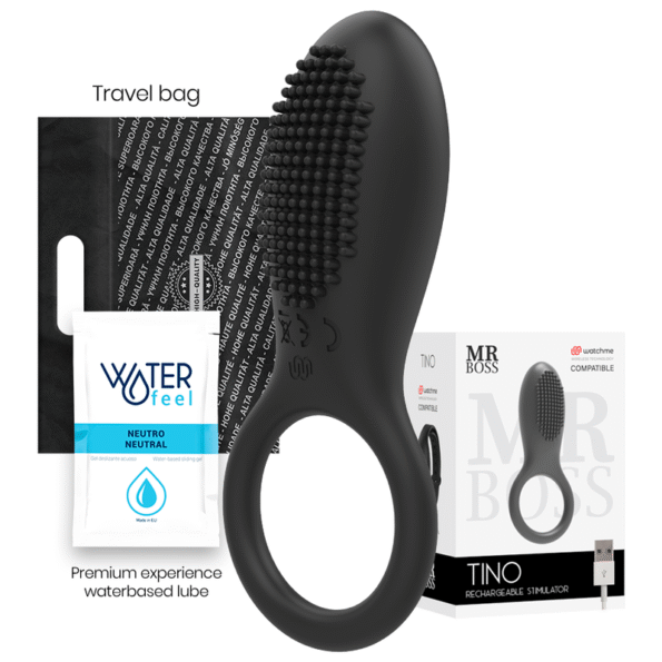 MR BOSS - BAGUE STIMULATEUR TINO COMPATIBLE AVEC LA TECHNOLOGIE SANS FIL WATCHME-MR. BOSS-sextoys-lingerie-bdsm-hygiène-sexshop