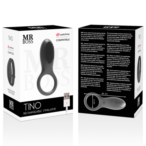 MR BOSS - BAGUE STIMULATEUR TINO COMPATIBLE AVEC LA TECHNOLOGIE SANS FIL WATCHME-MR. BOSS-sextoys-lingerie-bdsm-hygiène-sexshop