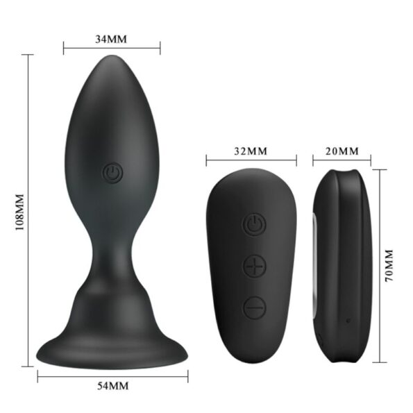MR PLAY - PLUG ANAL AVEC TÉLÉCOMMANDE VIBRATION NOIRE-MR PLAY-sextoys-lingerie-bdsm-hygiène-sexshop