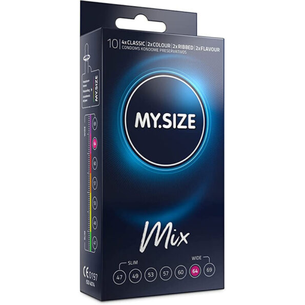 MY SIZE - MIX PRÉSERVATIFS 64 MM 10 UNITÉS-MY SIZE MIX-sextoys-lingerie-bdsm-hygiène-sexshop