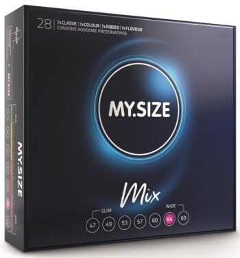 MY SIZE - MIX PRÉSERVATIFS 64 MM 28 UNITÉS-MY SIZE MIX-sextoys-lingerie-bdsm-hygiène-sexshop