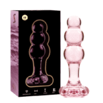 NEBULA SERIES BY IBIZA - MODÈLE 1 PLUG ANAL VERRE BOROSILICATE ROSE 10.5 CM -O- 3 CM-NEBULA SERIES BY IBIZA-sextoys-lingerie-bdsm-hygiène-sexshop
