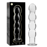 NEBULA SERIES BY IBIZA – MODÈLE 10 GODE EN VERRE BOROSILICATE CLAIR 16.5 CM -O- 3.5 CM