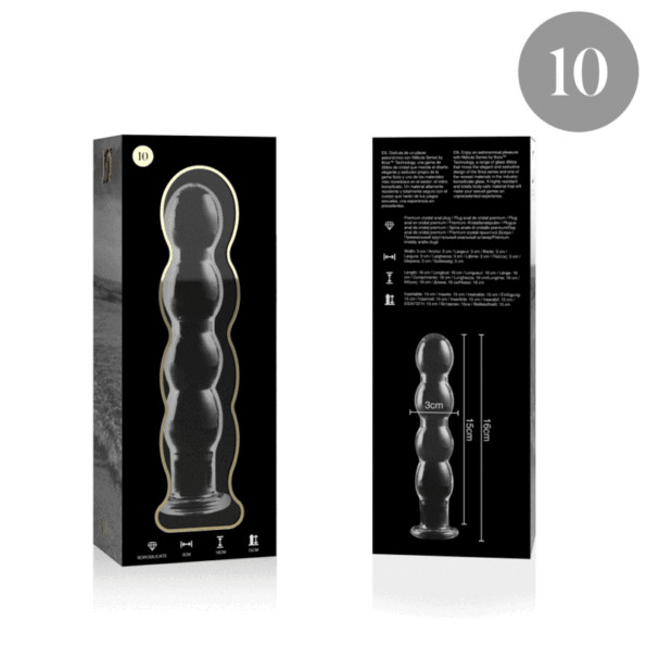 NEBULA SERIES BY IBIZA - MODÈLE 10 GODE EN VERRE BOROSILICATE CLAIR 16.5 CM -O- 3.5 CM-NEBULA SERIES BY IBIZA-sextoys-lingerie-bdsm-hygiène-sexshop