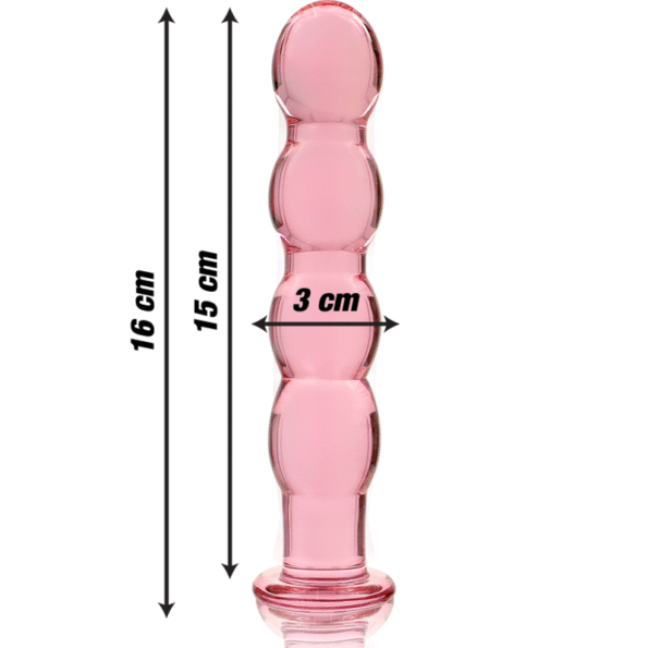 NEBULA SERIES BY IBIZA - MODÈLE 10 GODE EN VERRE BOROSILICATE ROSE 16.5 CM -O- 3.5 CM-NEBULA SERIES BY IBIZA-sextoys-lingerie-bdsm-hygiène-sexshop