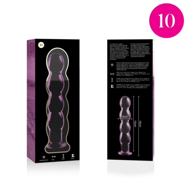 NEBULA SERIES BY IBIZA - MODÈLE 10 GODE EN VERRE BOROSILICATE ROSE 16.5 CM -O- 3.5 CM-NEBULA SERIES BY IBIZA-sextoys-lingerie-bdsm-hygiène-sexshop