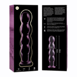 NEBULA SERIES BY IBIZA – MODÈLE 10 GODE EN VERRE BOROSILICATE ROSE 16.5 CM -O- 3.5 CM