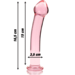 NEBULA SERIES BY IBIZA – MODÈLE 11 GODE EN VERRE BOROSILICATE ROSE 16 CM -O- 3 CM