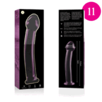 NEBULA SERIES BY IBIZA – MODÈLE 11 GODE EN VERRE BOROSILICATE ROSE 16 CM -O- 3 CM
