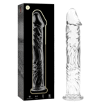 NEBULA SERIES BY IBIZA - MODÈLE 12 GODE EN VERRE BOROSILICATE CLAIR 17 CM -O- 3.5 CM-NEBULA SERIES BY IBIZA-sextoys-lingerie-bdsm-hygiène-sexshop
