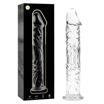 NEBULA SERIES BY IBIZA - MODÈLE 12 GODE EN VERRE BOROSILICATE CLAIR 17 CM -O- 3.5 CM-NEBULA SERIES BY IBIZA-sextoys-lingerie-bdsm-hygiène-sexshop