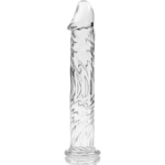 NEBULA SERIES BY IBIZA – MODÈLE 12 GODE EN VERRE BOROSILICATE CLAIR 17 CM -O- 3.5 CM