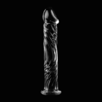 NEBULA SERIES BY IBIZA – MODÈLE 12 GODE EN VERRE BOROSILICATE CLAIR 17 CM -O- 3.5 CM