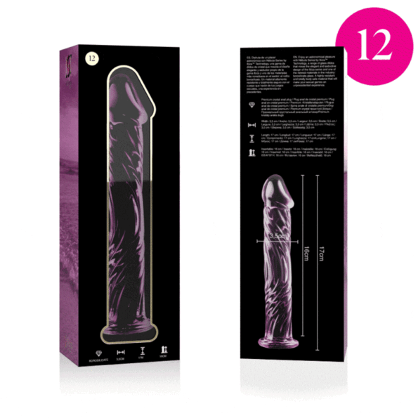 NEBULA SERIES BY IBIZA - MODÈLE 12 GODE EN VERRE BOROSILICATE ROSE 17 CM -O- 3.5 CM-NEBULA SERIES BY IBIZA-sextoys-lingerie-bdsm-hygiène-sexshop