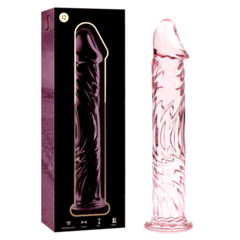 NEBULA SERIES BY IBIZA - MODÈLE 12 GODE EN VERRE BOROSILICATE ROSE 17 CM -O- 3.5 CM-NEBULA SERIES BY IBIZA-sextoys-lingerie-bdsm-hygiène-sexshop