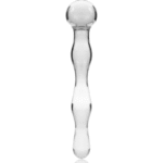 NEBULA SERIES BY IBIZA – MODÈLE 13 GODE EN VERRE BOROSILICATE CLAIR 18 CM -O- 3.5 CM