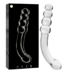 NEBULA SERIES BY IBIZA – MODÈLE 14 GODE EN VERRE BOROSILICATE CLAIR 18.5 CM -O- 3 CM
