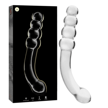NEBULA SERIES BY IBIZA - MODÈLE 14 GODE EN VERRE BOROSILICATE CLAIR 18.5 CM -O- 3 CM-NEBULA SERIES BY IBIZA-sextoys-lingerie-bdsm-hygiène-sexshop